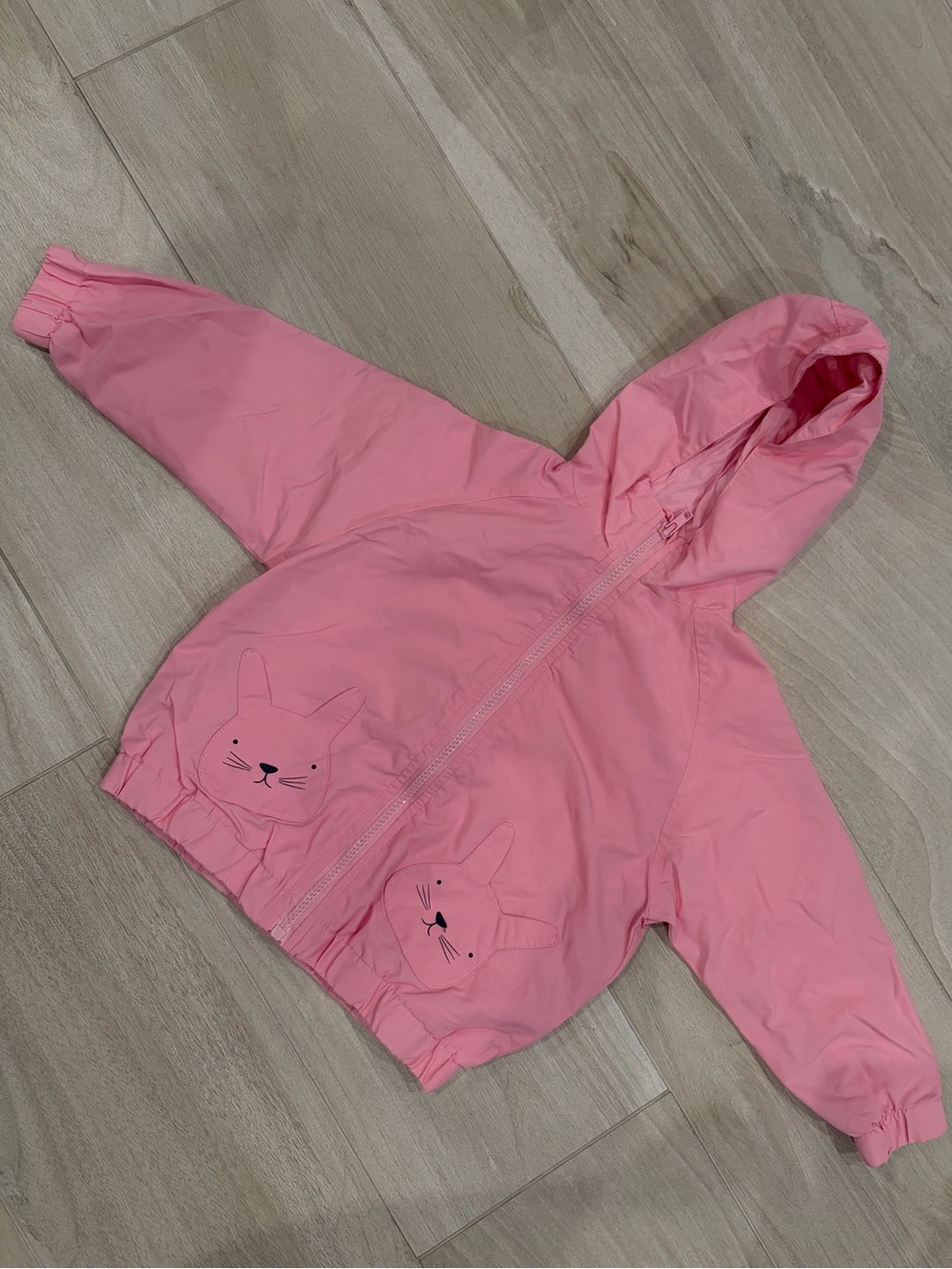 Toddler Pink Hooded Bunny Jacket